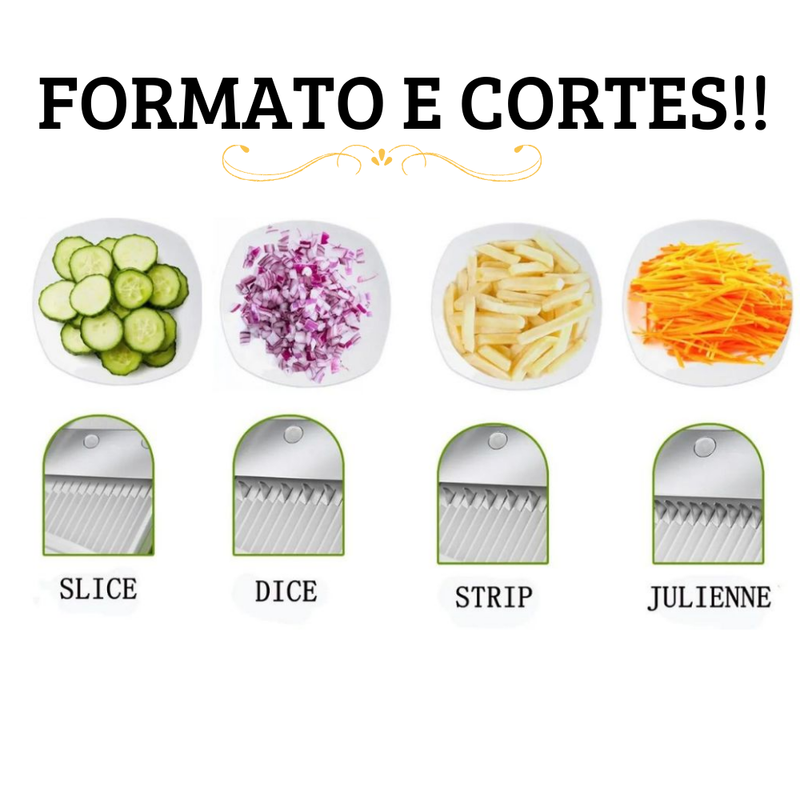 Ralador Fatiador Cortador De Legumes Verduras Frutas Multifuncional REFORÇADO