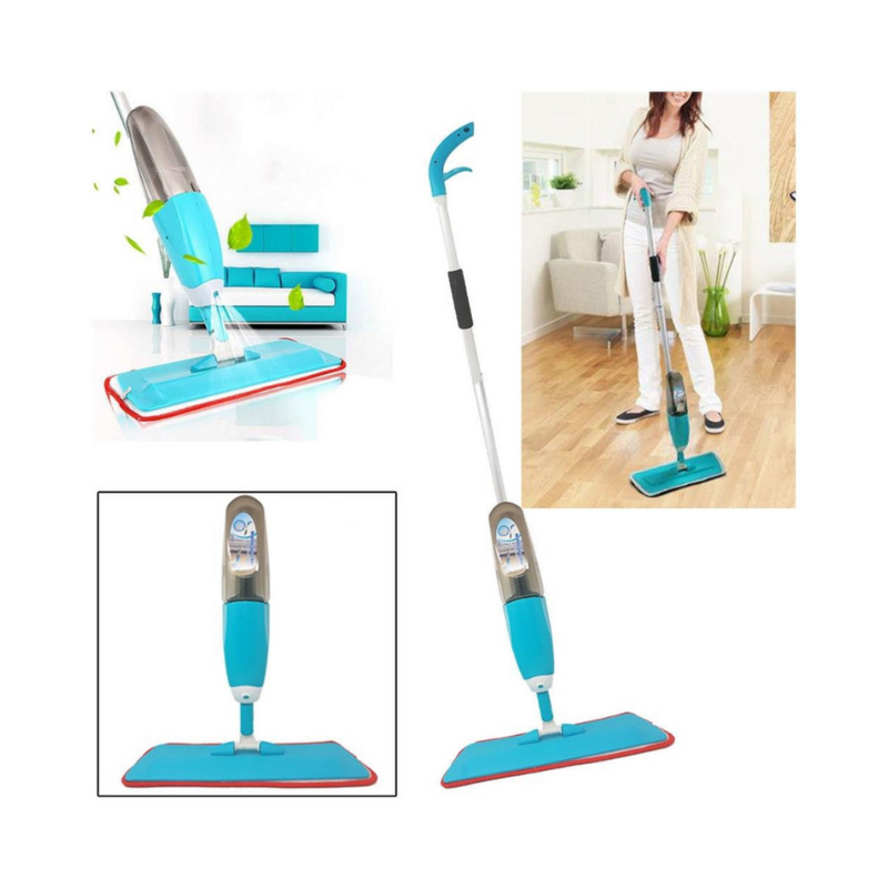 Mop Spray 3 em 1 com Reservatório 400ml – Limpeza Rápida e Eficiente: Lava, Enxágua e Seca Sem Esforço!