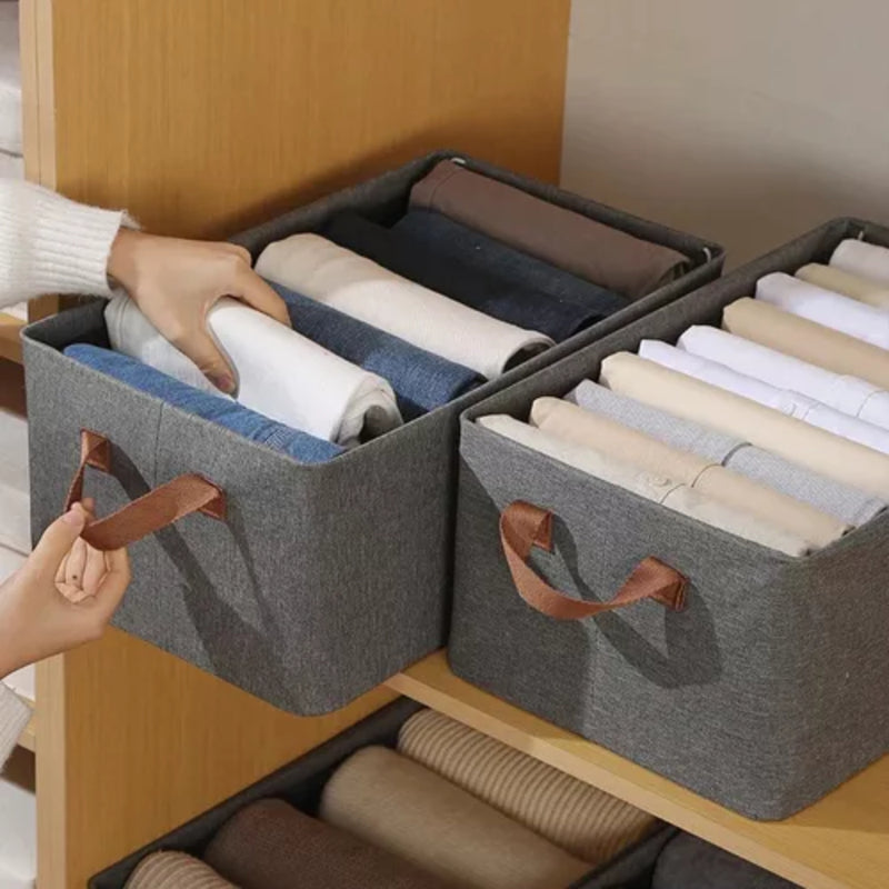 Caixa Organizadora Dobrável 25L com Alças – Kit com 2, 4, 6, 8 ou 10 Unidades para Organizar com Estilo e Economia de Espaço!