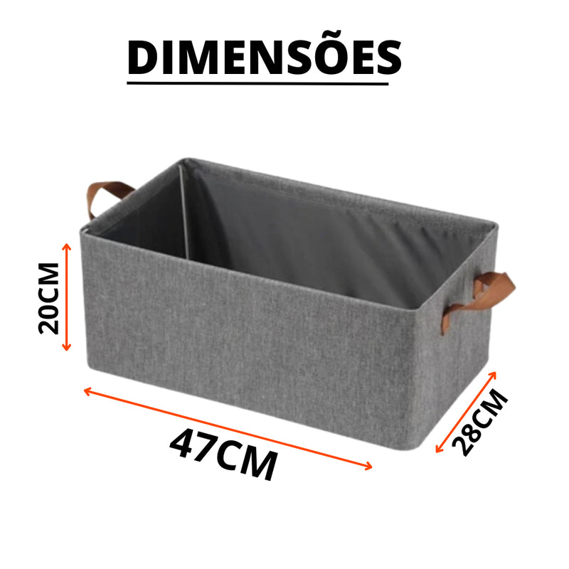 Caixa Organizadora Dobrável 25L com Alças – Kit com 2, 4, 6, 8 ou 10 Unidades para Organizar com Estilo e Economia de Espaço!