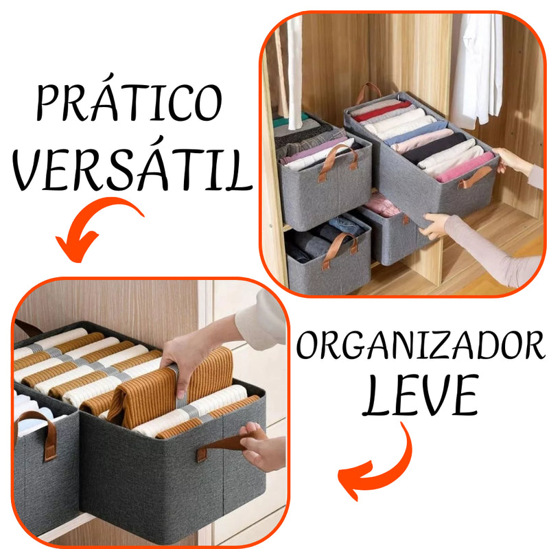 Caixa Organizadora Dobrável 25L com Alças – Kit com 2, 4, 6, 8 ou 10 Unidades para Organizar com Estilo e Economia de Espaço!