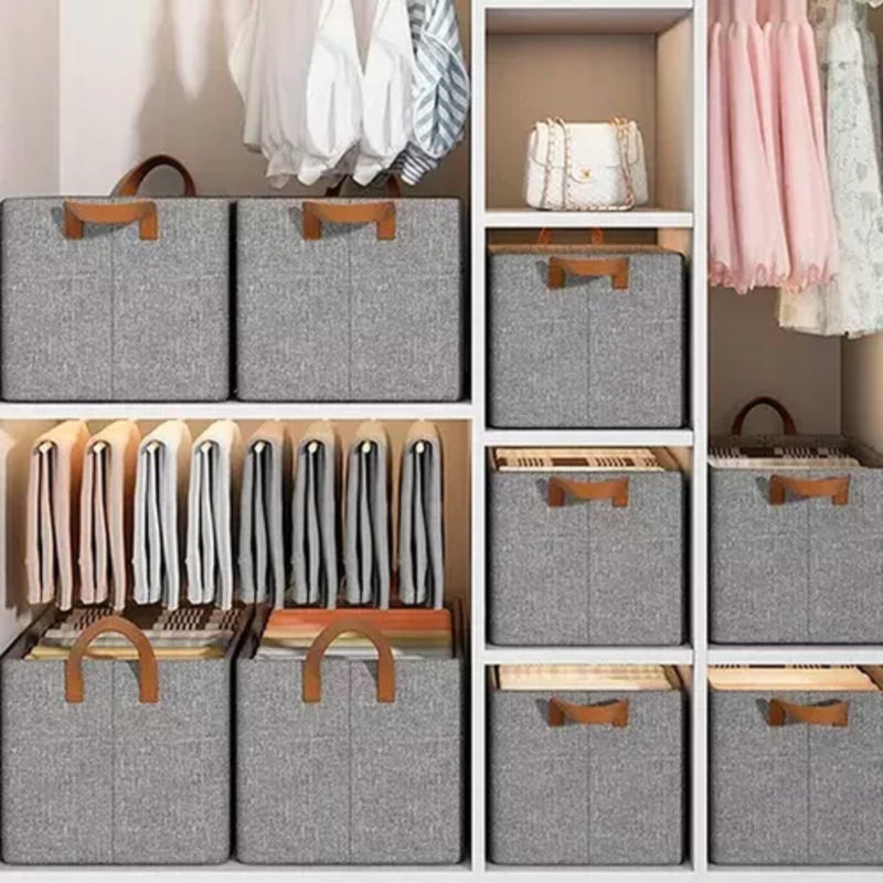 Caixa Organizadora Dobrável 25L com Alças – Kit com 2, 4, 6, 8 ou 10 Unidades para Organizar com Estilo e Economia de Espaço!